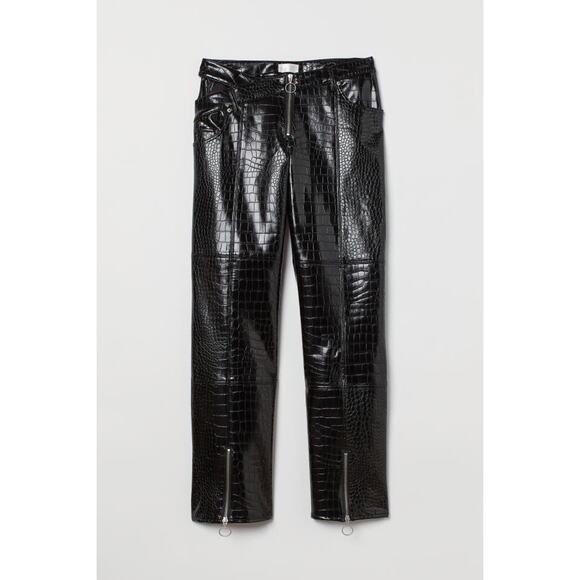 NWT H&M Innovation Co-Exist Story Vegan Leather Pants | Size 6 - Picture 7 of 10